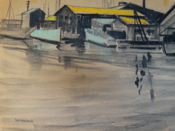 Sam Hyde Harris: California Harbor Sketch #13