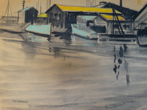 Sam Hyde Harris: California Harbor Sketch #13