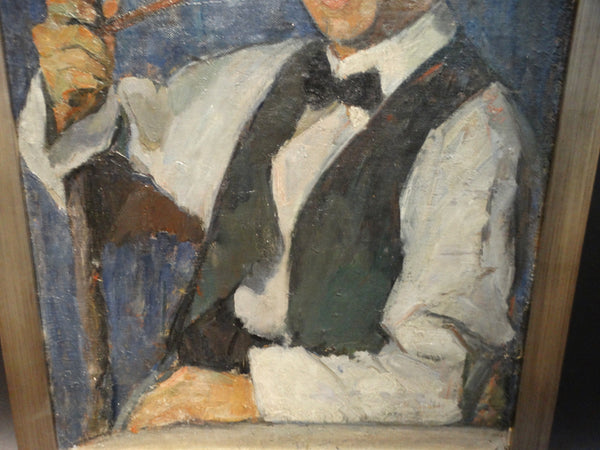 Ejnar Hansen, portrait of a young man with pipe