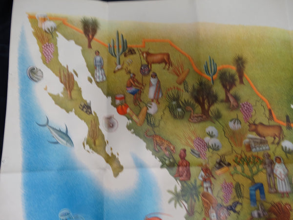 Luis Covarrubias Folded Illustrated Map