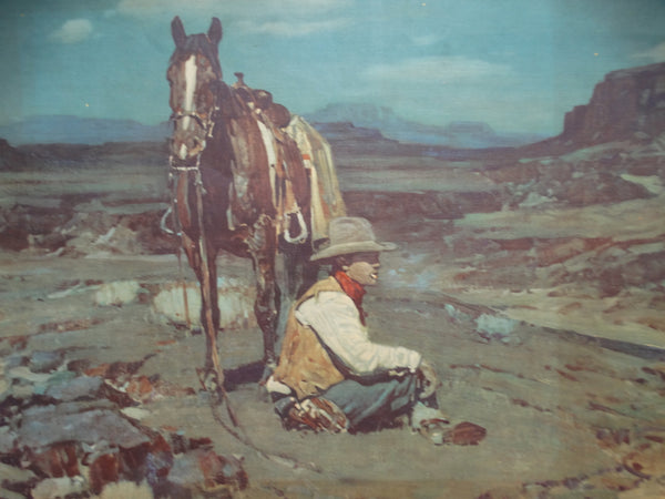 Frank Tenney Johnson "Guardian of the Herd" 1936 lithograph P2134