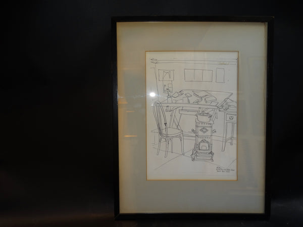 Dorr Hodgson Bothwell: Sketch of Paris Studio, 1949