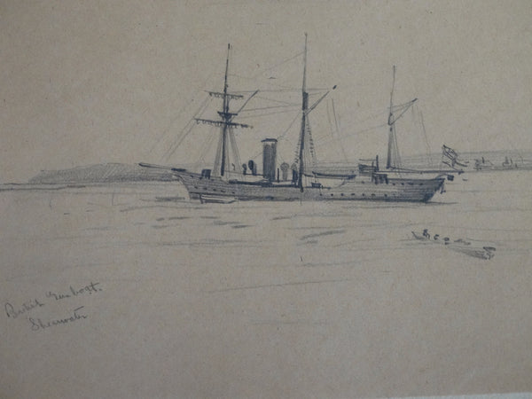 Charles Arthur Fries: pages from a San Diego sketch book, naval subjects and photographs P2247