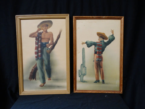 Pair of Telo Mexican Lithographs