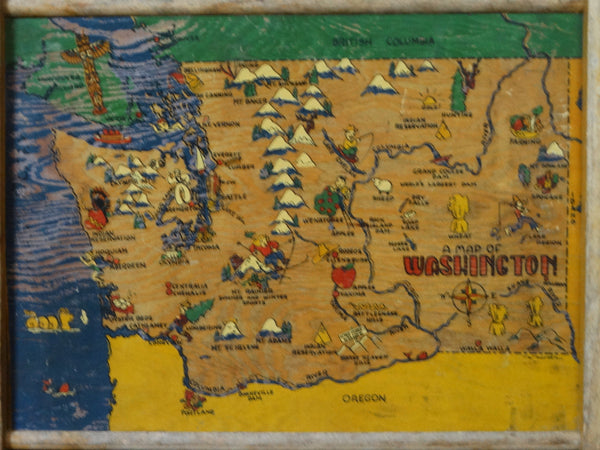 Map of Washington Tray