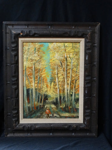 Man in Woods Painting