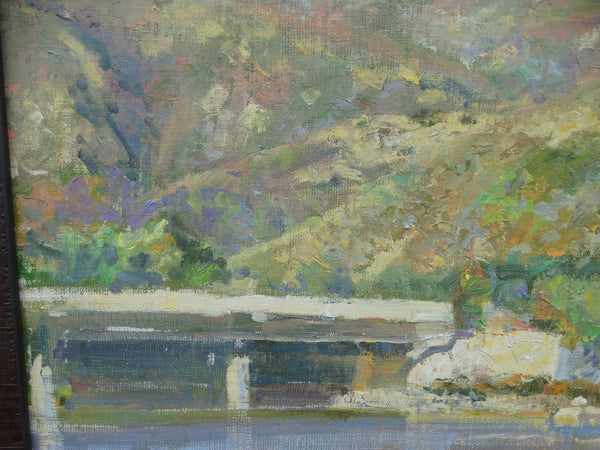 Unsigned Londraville: Landscape with Bridge