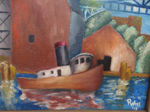 R. Watt: Tugboat in Harbor P2353