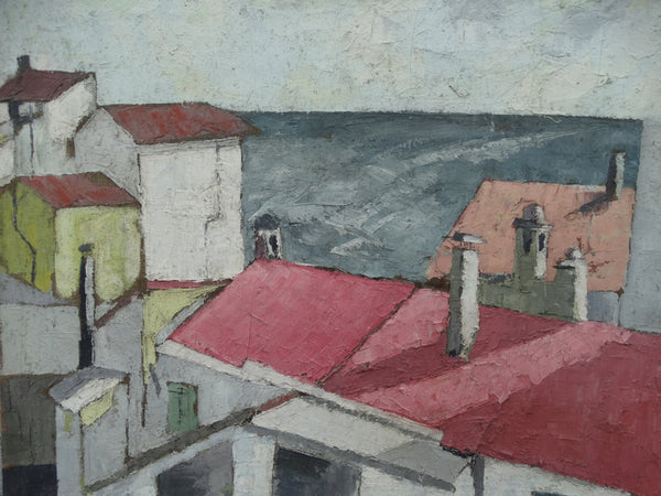 Town Roofs - Oil on Canvas