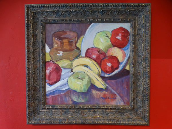 Mabel Sumerlin: Still Life Apples & Bananas, 1930 P2379