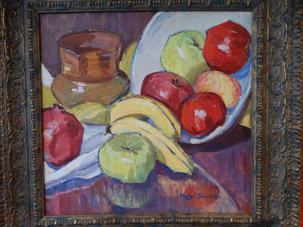 Mabel Sumerlin: Still Life Apples & Bananas, 1930 P2379