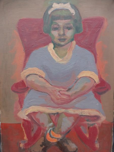 Anders Aldrin: Little Girl on Red Chair, 1939