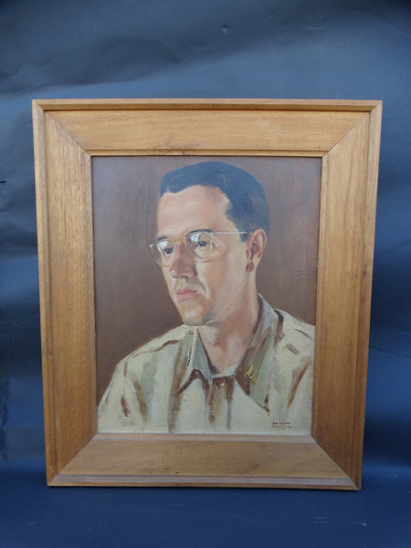 Oil Portrait of a young (and high-ranking) Medical Officer 1949