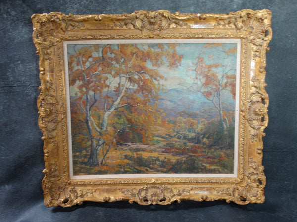 Marie Boening Kendall -Autumn Sycamores - c 1930 - Oil on Canvas P2551