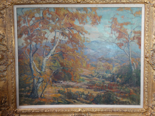 Marie Boening Kendall -Autumn Sycamores - c 1930 - Oil on Canvas P2551