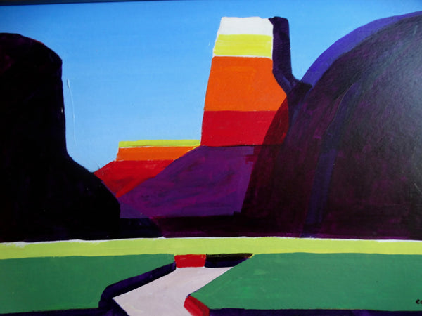 Conrad Buff - Monument Valley - Oil on Board P2579