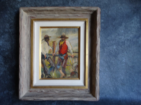 Dan Marvine - Cowboy Scene - The Ropers - Oil On Canvas 1984 P2583