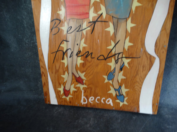 becca (Rebecca Midwood) - Best Friends - Oil on Plywood P2594