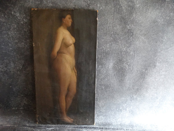 19th Century French Academic Nude - Oil on Canvas - P2599