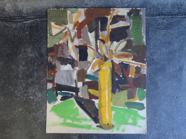Jae Carmichael Modernist Still Life - Oil on Paper - P2618