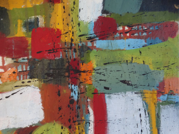 Jae Carmichael Abstract Landscape Oil on Board c 1970 P2621
