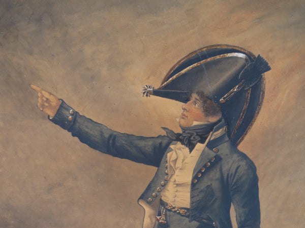 Denis Dighton (1792 – 8 August 1827) British Naval Officer in Blue Short Coat Watercolor P2640