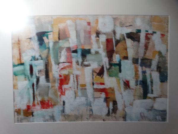 Abstract Watercolor on Paper c1960s - signed Kohn - P2656