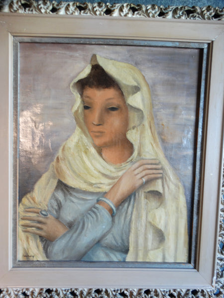The White Sari - Merlin Hardy (1910-1984) Oil on Canvas P2681