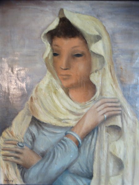 The White Sari - Merlin Hardy (1910-1984) Oil on Canvas P2681