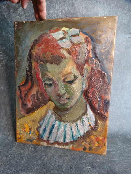 Anders Aldrin Girl with Flower in her Red Hair circa 1940s P2697