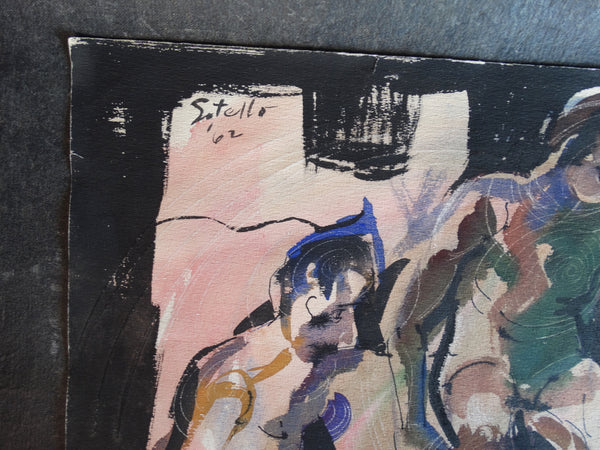 E Sotella Male Figure Study Group 1962 - The Cooler - Watercolor  P2728