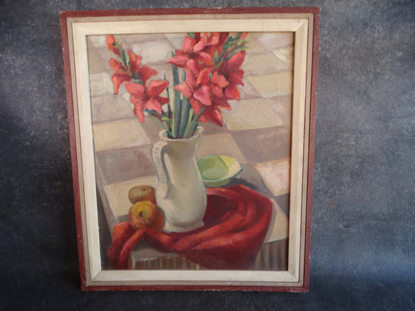 Ruth Emerson -Gladioli – Still Life Oil on Canvas c 1940 P2741