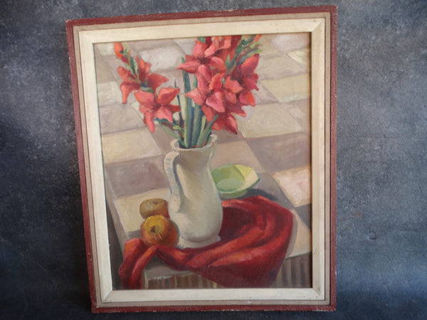 Ruth Emerson -Gladioli – Still Life Oil on Canvas c 1940 P2741