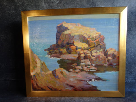 Jerome R Jones (1887-1941) - Coyote Point - Oil on Board c 1930s P2745