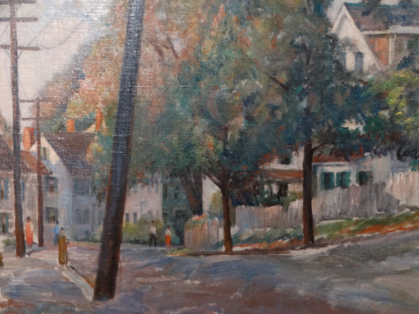 J. Barry Greene (1895-1966) - Small New England Town Street Scene circa 1940s - P2750