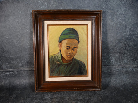 John Zetterlund - China Boy - Oil on Board circa 1930 P2762