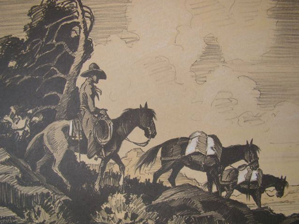 Tillman Goodan 1896-1958, Cowboy Litho