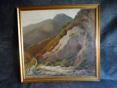 Edith Maude Miller 1889-1964- Tujunga Canyon - Oil on Canvas 1930s P2840