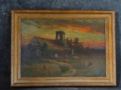 L. H. Connor - San Diego Mission circa 1920 - Oil on Canvas P2846