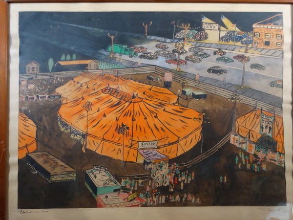 Tom Conwell - Circus In Town - Watercolor - circa 1950 P2857