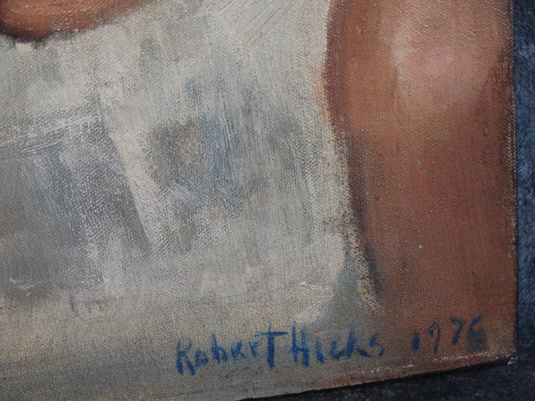 Robert Hicks - Folk Art Portrait Of A Young Eartha Kitt 1976 P2865