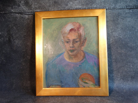 Anders Aldrin - Vincent (Boy with Orange) - Oil on Board P2908