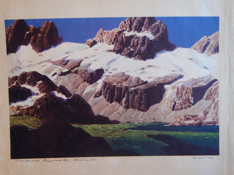 Conrad Buff Color Litho 1951 - Mountains and Snow in Summer P2929