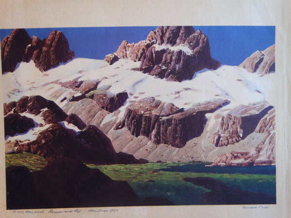 Conrad Buff Color Litho 1951 - Mountains and Snow in Summer P2929