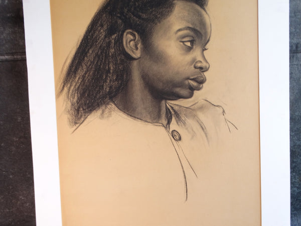 David Hendrickson Portrait of a Young African-American Girl 1949 P2949