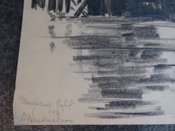 David Hendrickson - Monterey California Waterfront 1921 - Drawing P2957