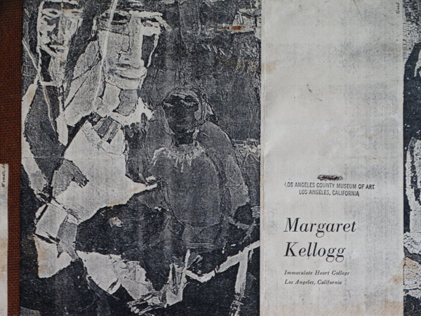 Margaret Kellogg (Raftery) Modernist Holy Family Oil on Board 1955 P2962