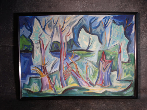 Werner Drewes - Forest - circa 1948-49 Oil on Canvas P2976