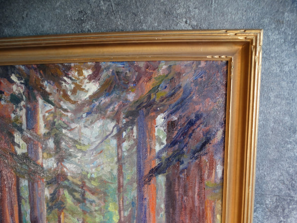 Little House in the Redwood Forest Oil on Canvas - Unsigned 1920 P2985