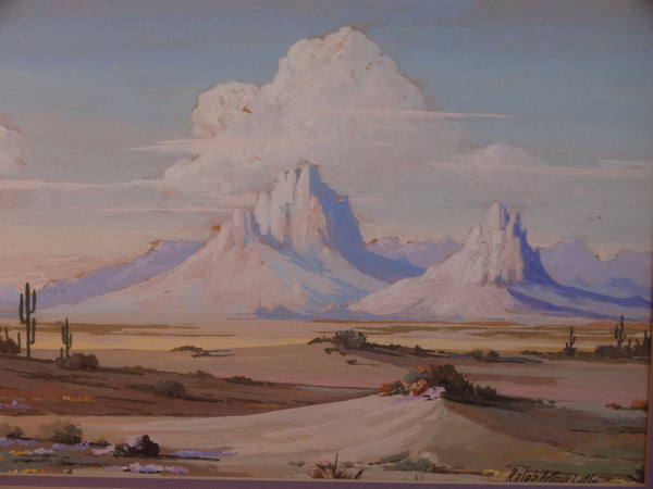 Ralph Arthur Lytle (1882-1959) Desert Buttes - Gouache on Board P2986